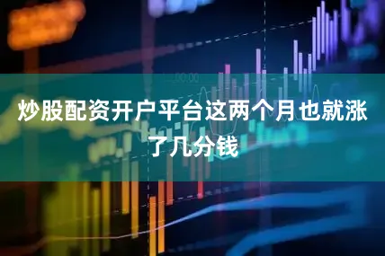 炒股配资开户平台这两个月也就涨了几分钱