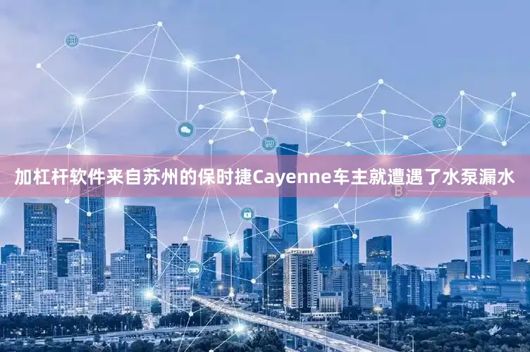 加杠杆软件来自苏州的保时捷Cayenne车主就遭遇了水泵漏水